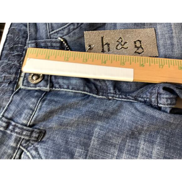 H & G Women's Size 7 Rhinestone Embellished Blue Jeans - Style 11778 - NWT 682 - Picture 12 of 13